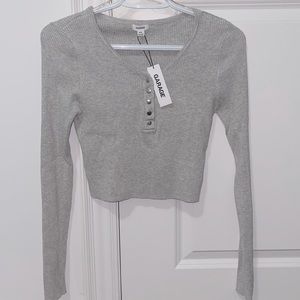 Brand new Garage Henley long sleeve sweater